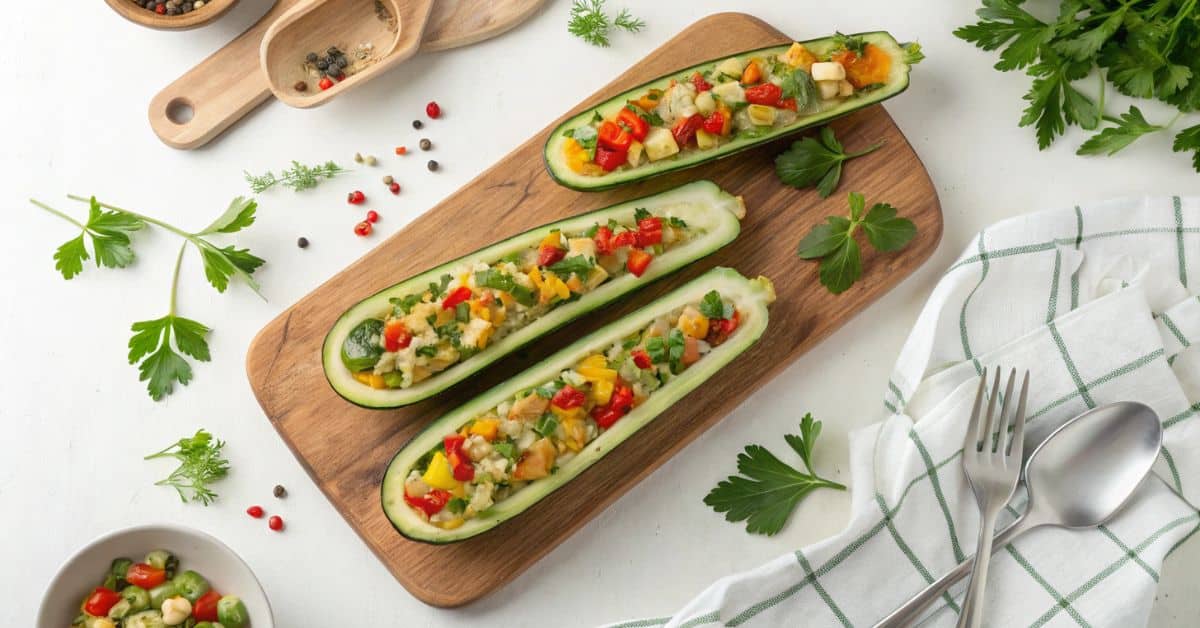 veggie stuffed zucchini boats