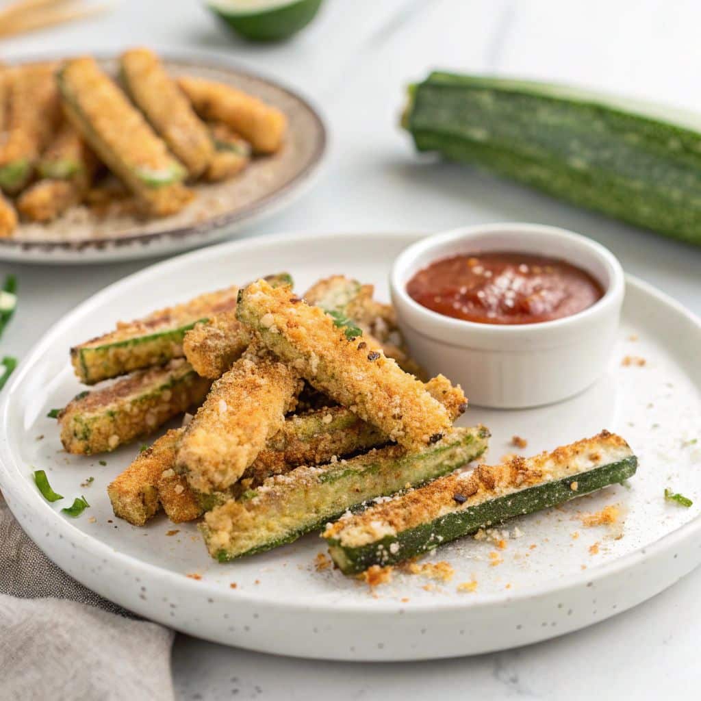 vegan air fried zucchini fries
