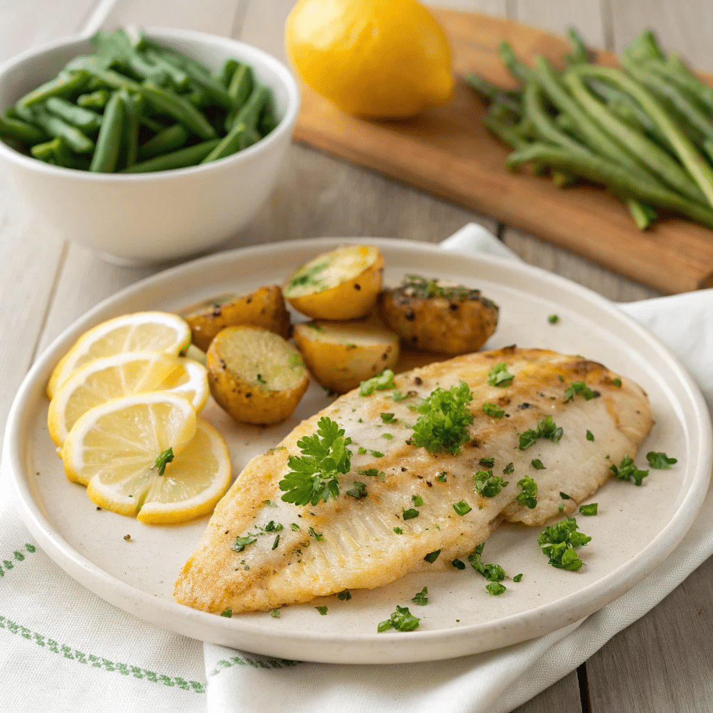 Baked Tilapia with Lemon and Herbs