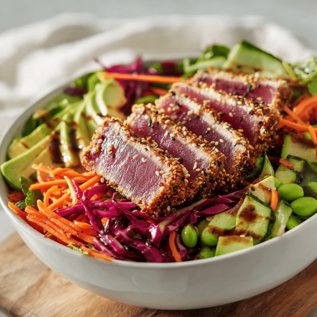 Asian Sesame Tuna Bowl Salad