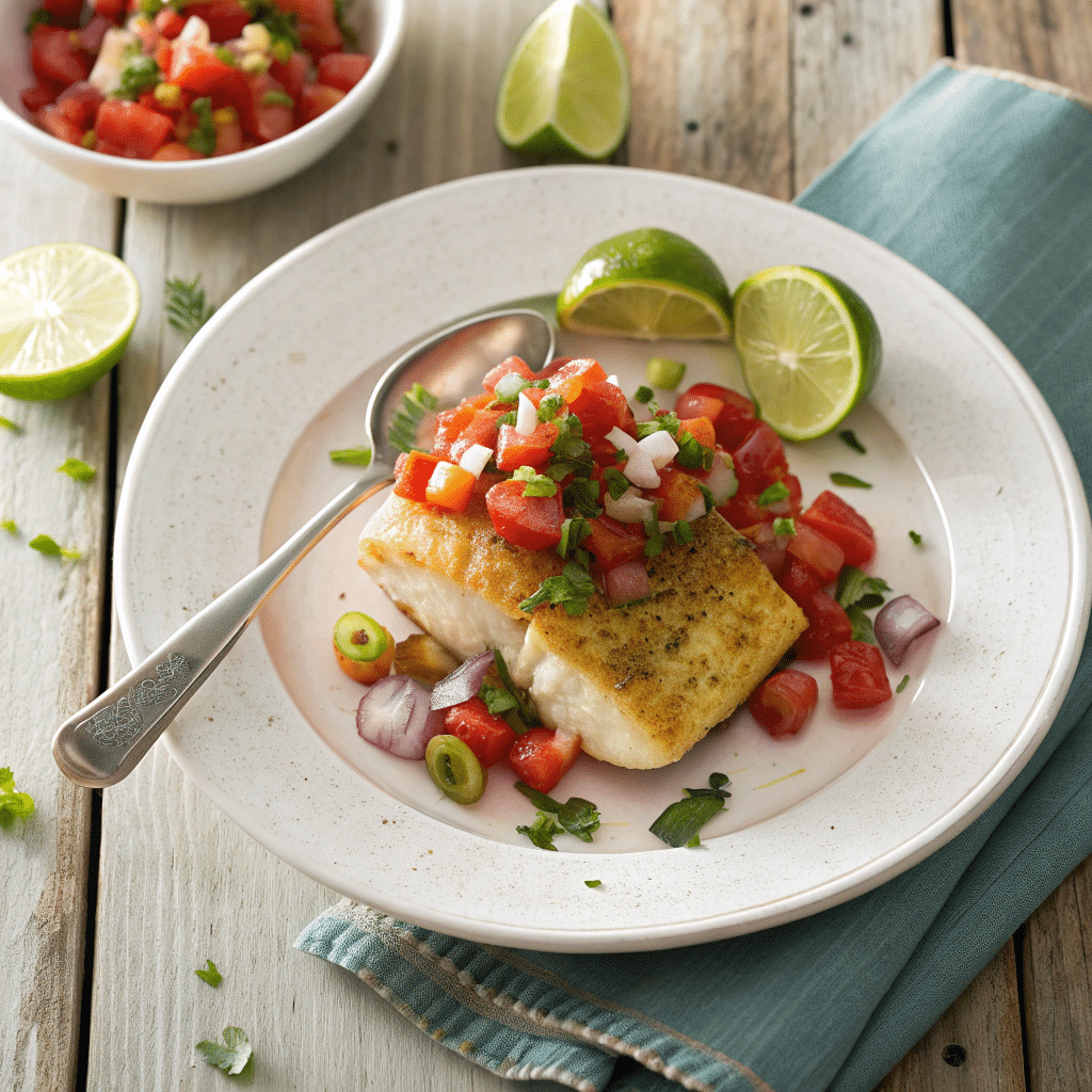 Pan-Seared Cod with Fresh Salsa Recipe