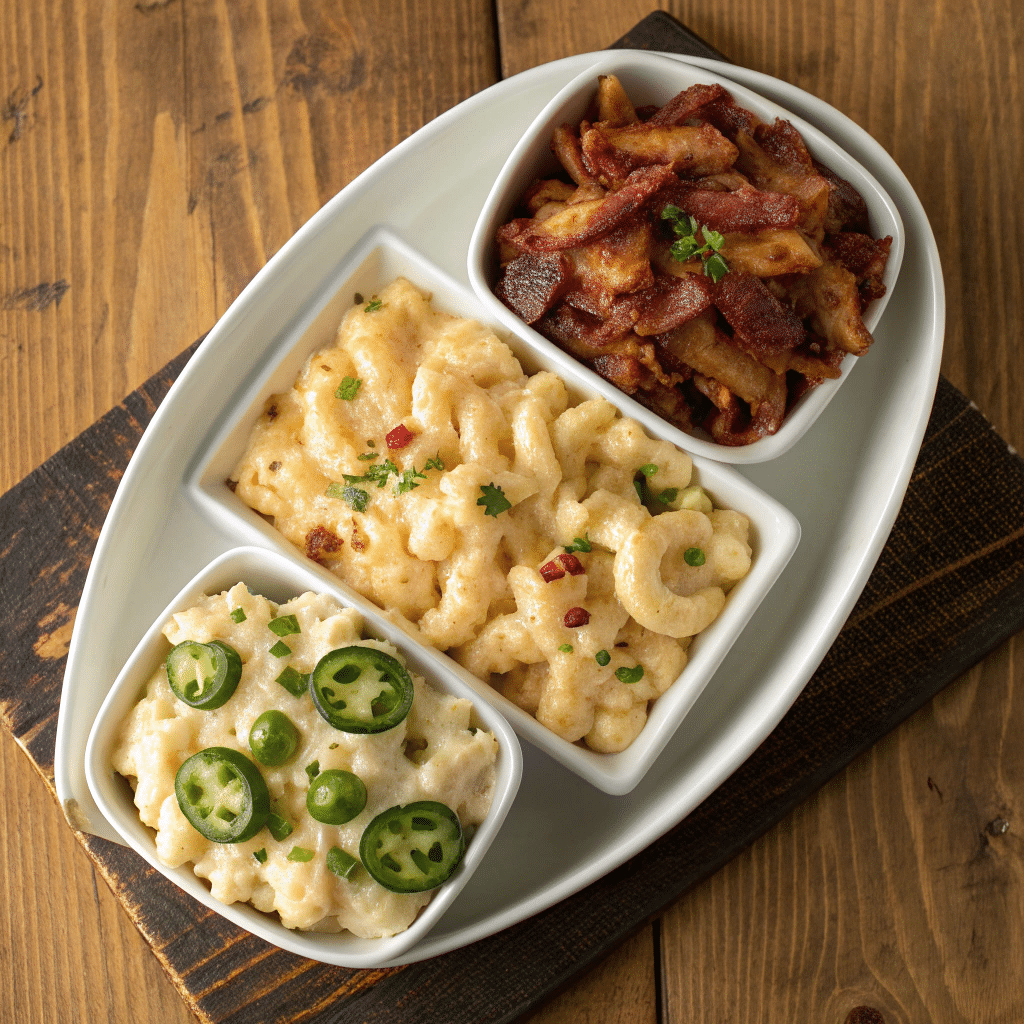 different cauliflower mac and cheese versions