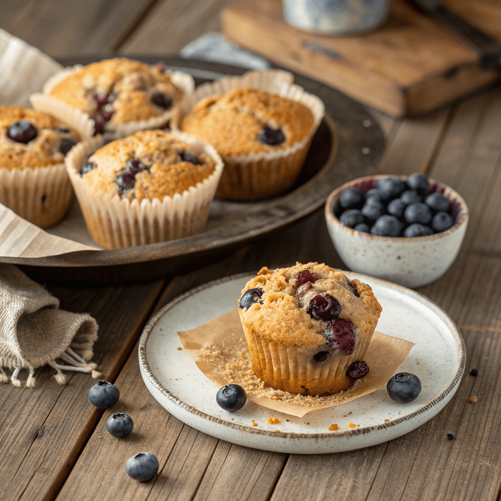 Almond Flour Blueberry Muffins Gluten-Free