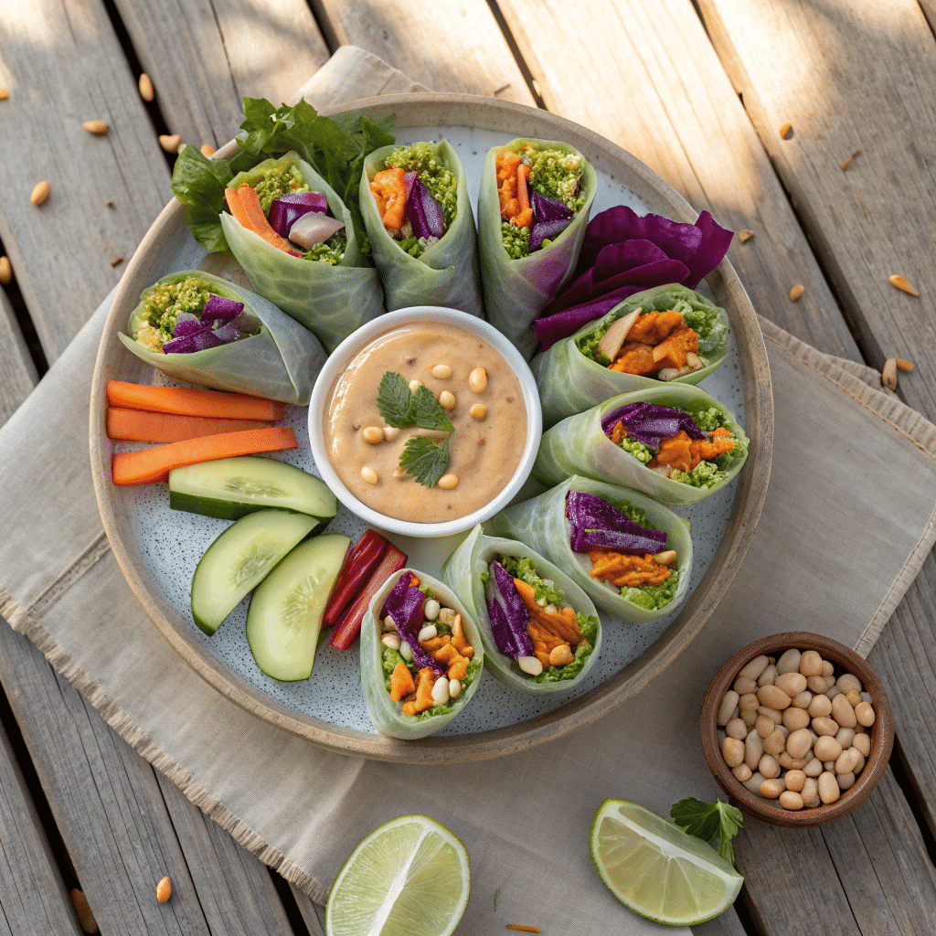 Rice Paper Veggie Spring Rolls Gluten-Free