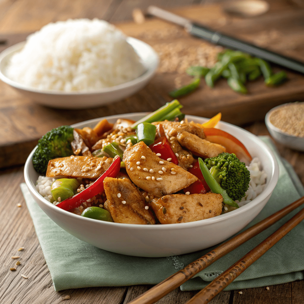 garlic ginger chicken stir fry