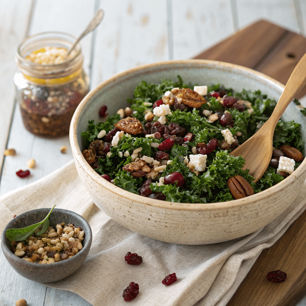 wild rice cranberry kale salad
