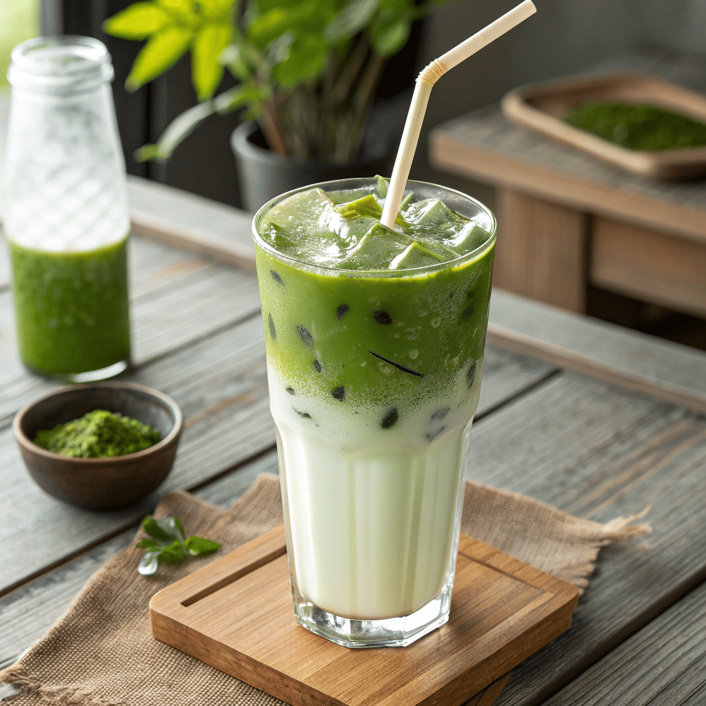 iced matcha latte