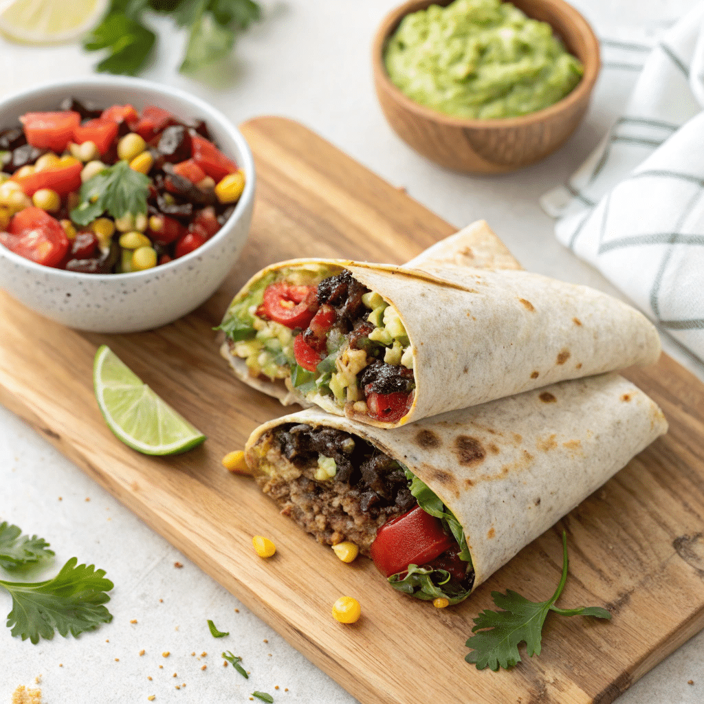 black bean quinoa burrito