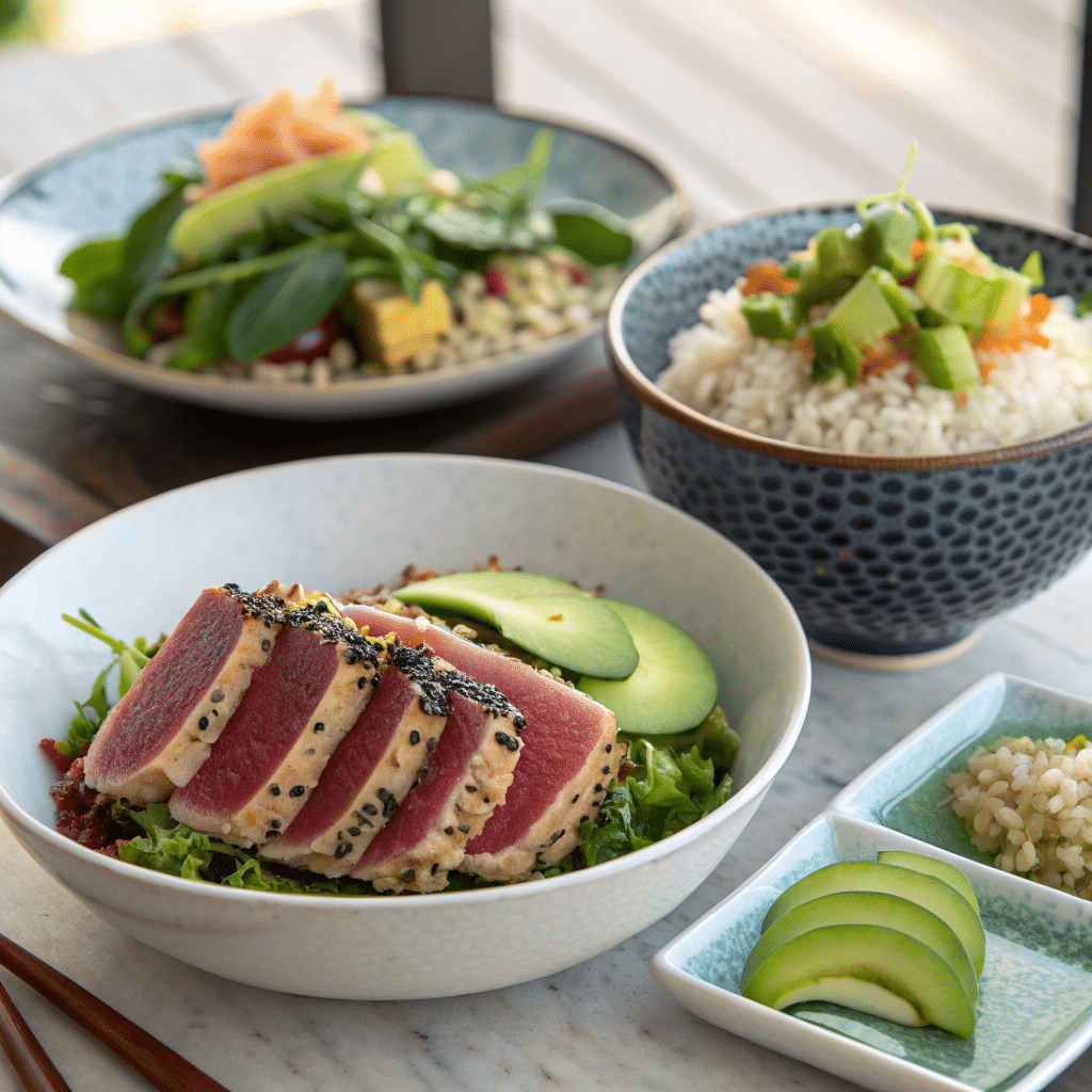 sesame crusted seared tuna