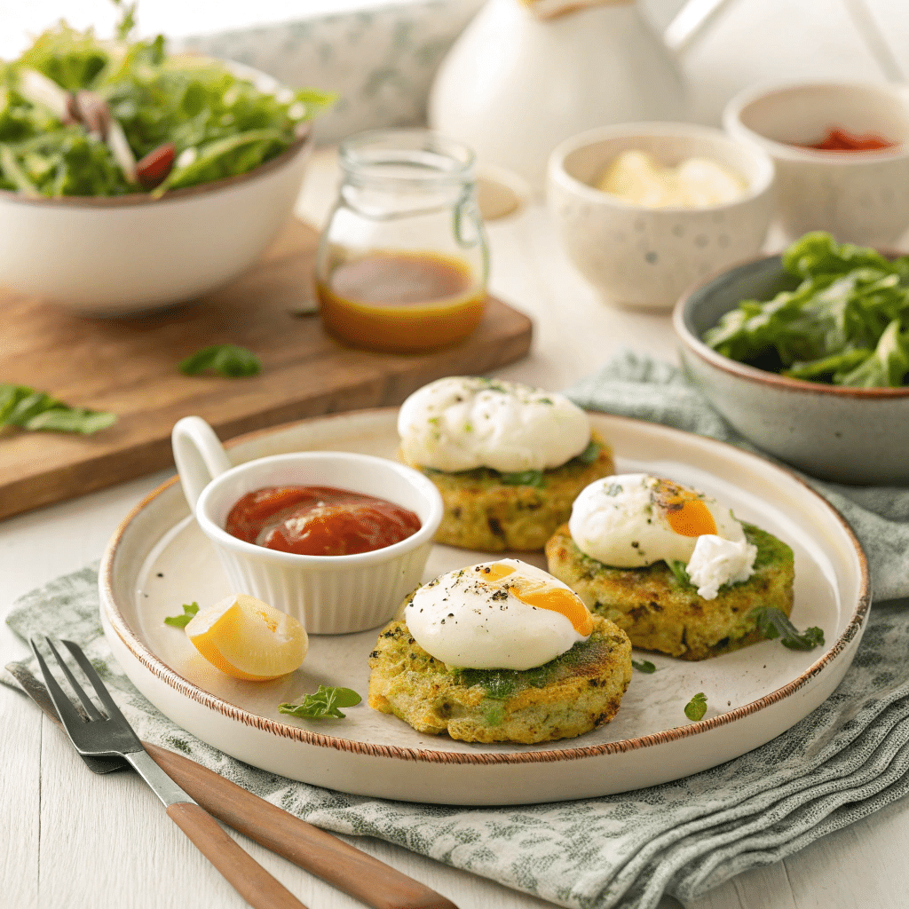 zucchini fritters on a platter
