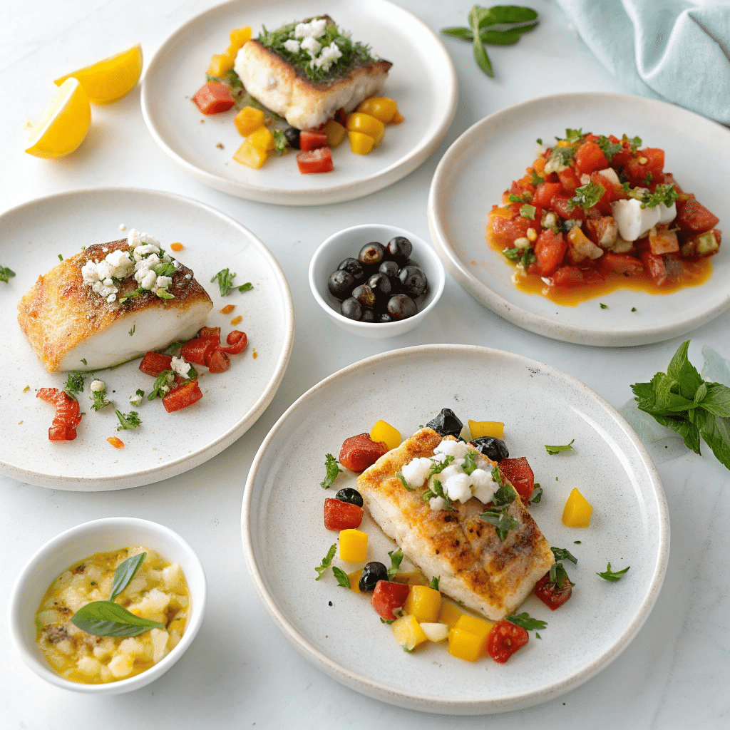 Four small plates with variations