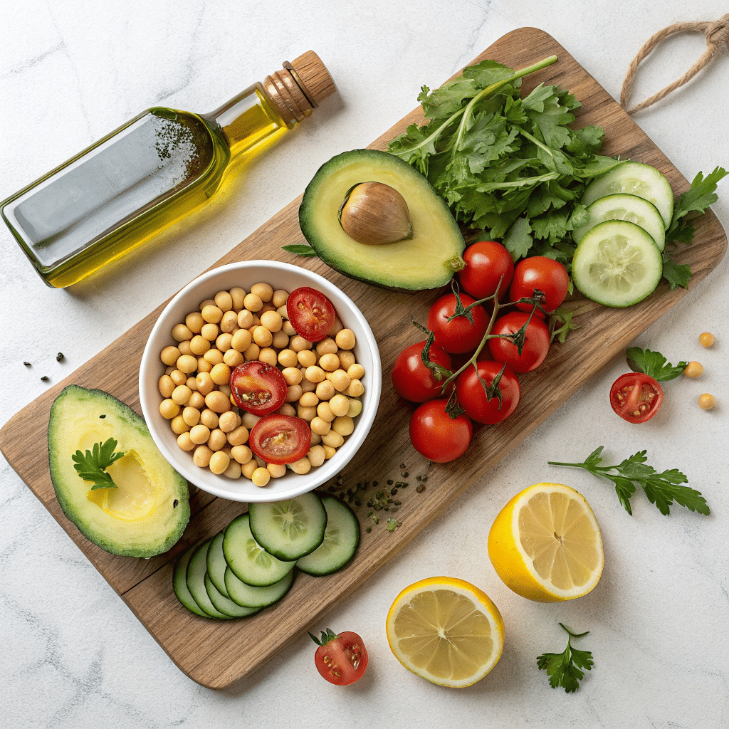 fresh salad ingredients