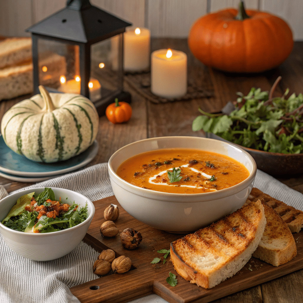 bowl of roasted pumpkin soup