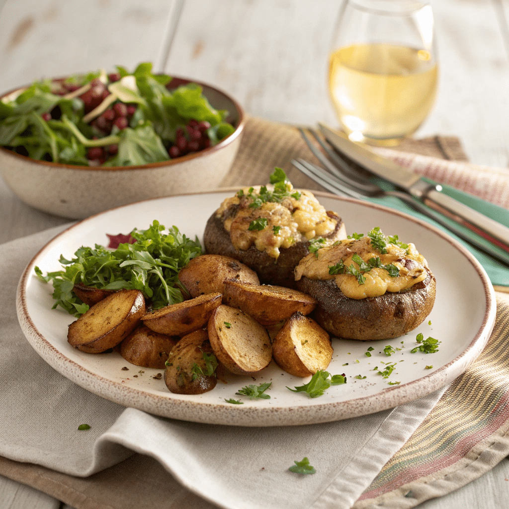 Stuffed portobello mushrooms