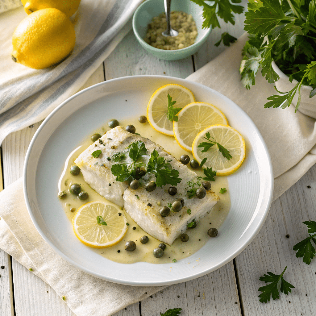 lemon caper baked cod