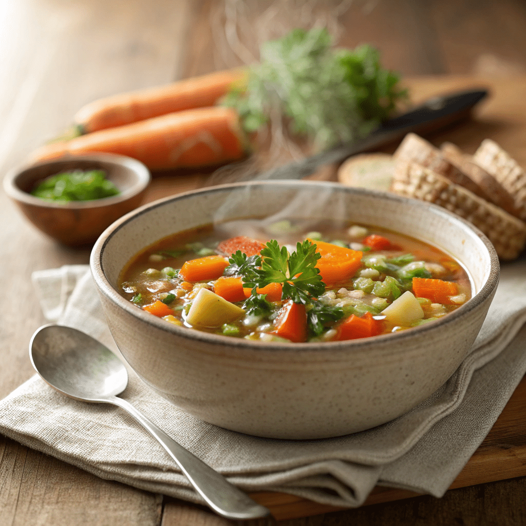 roasted vegetable barley soup
