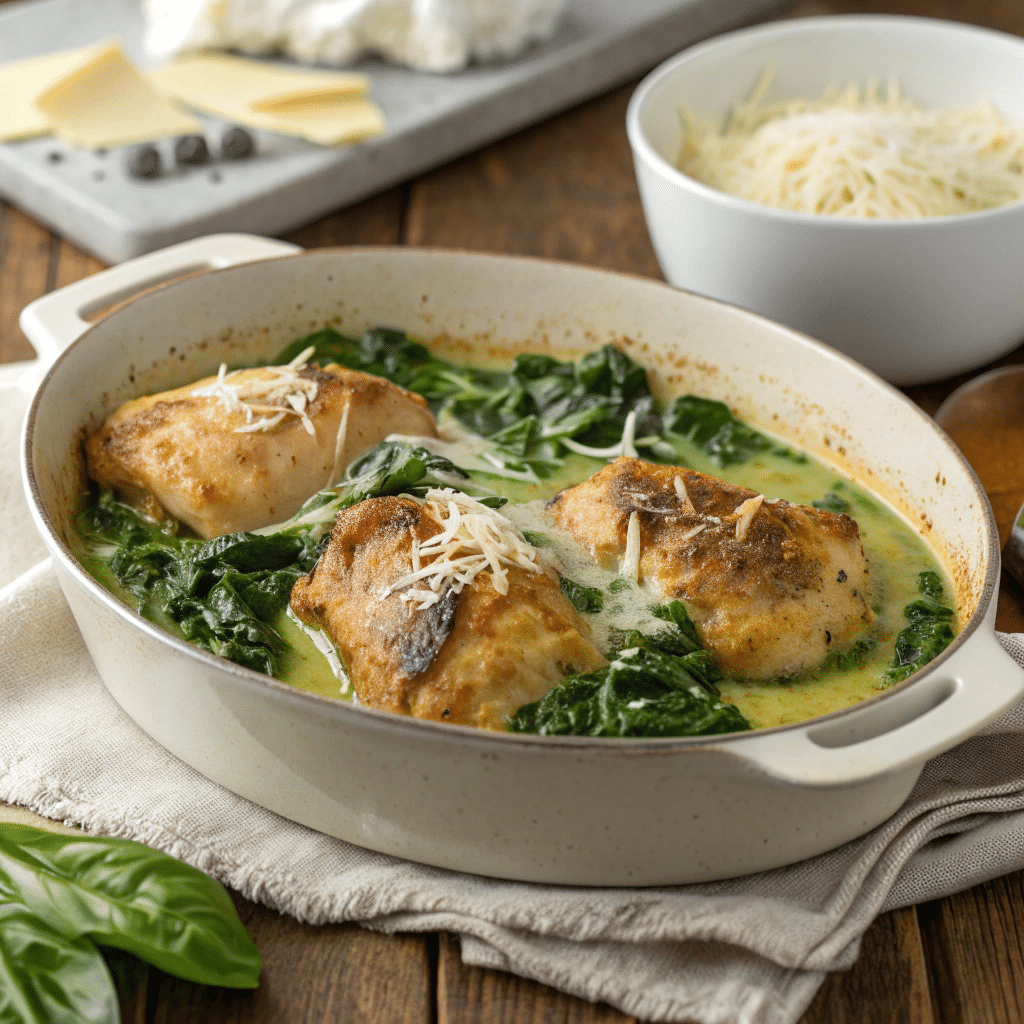 Creamy Keto Spinach Chicken Recipe
