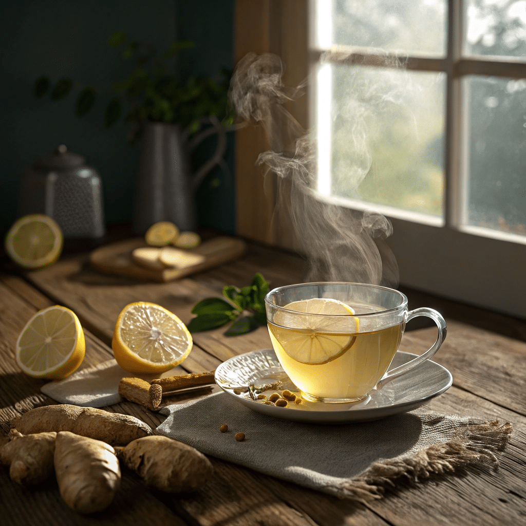 Lemon Ginger Green Tea for Immune Support
