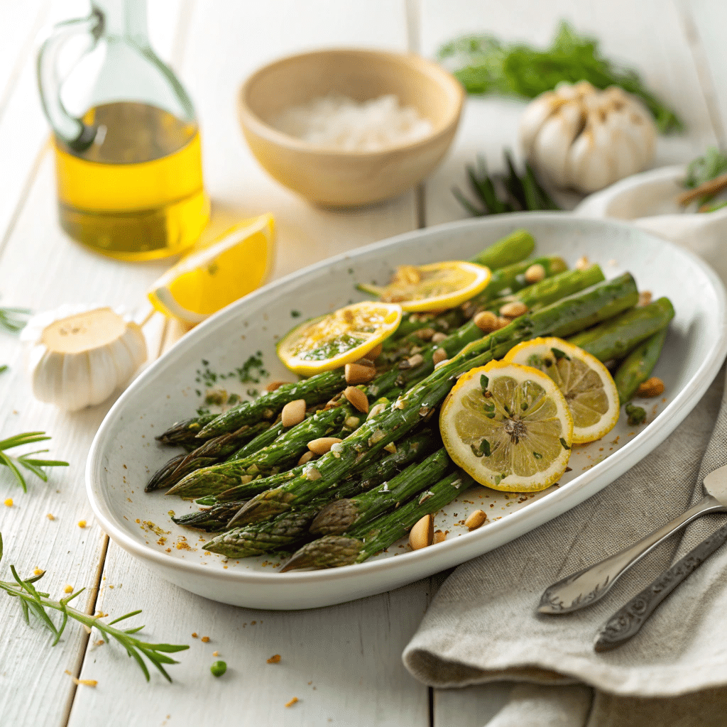 lemon garlic roasted asparagus