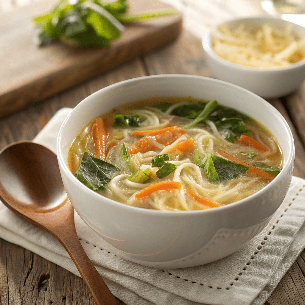 Low-Calorie Vegetable Egg Drop Soup Recipe