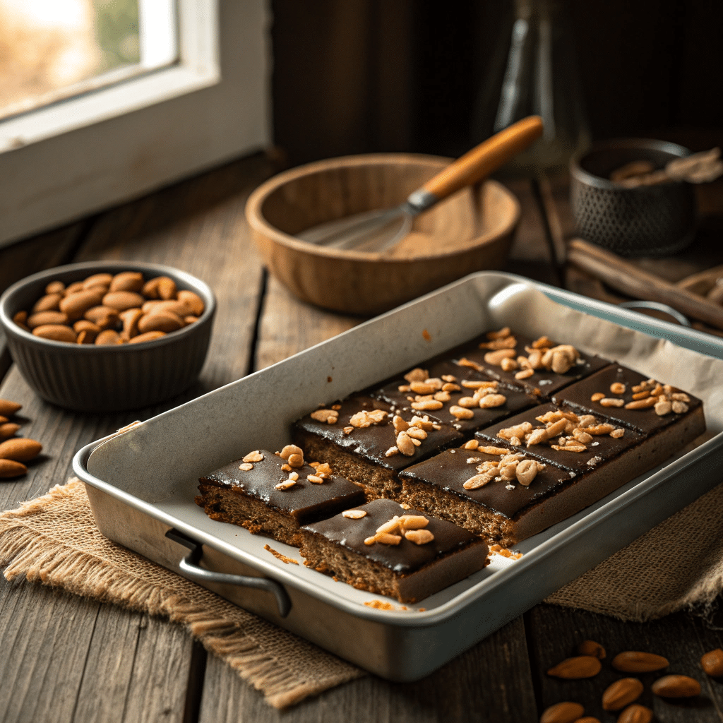 No-Bake Chocolate Almond Bars Low-Sugar Recipe
