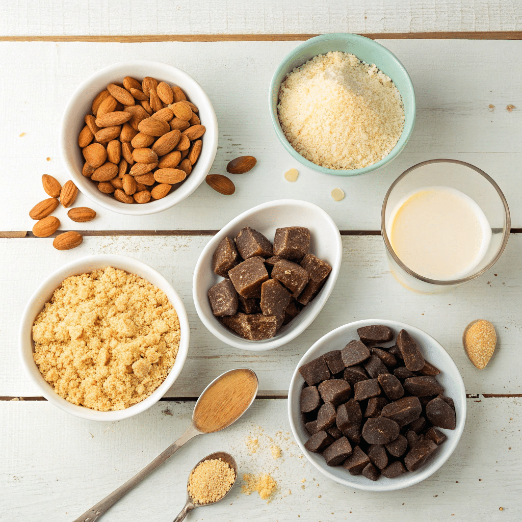 no-bake chocolate almond bars