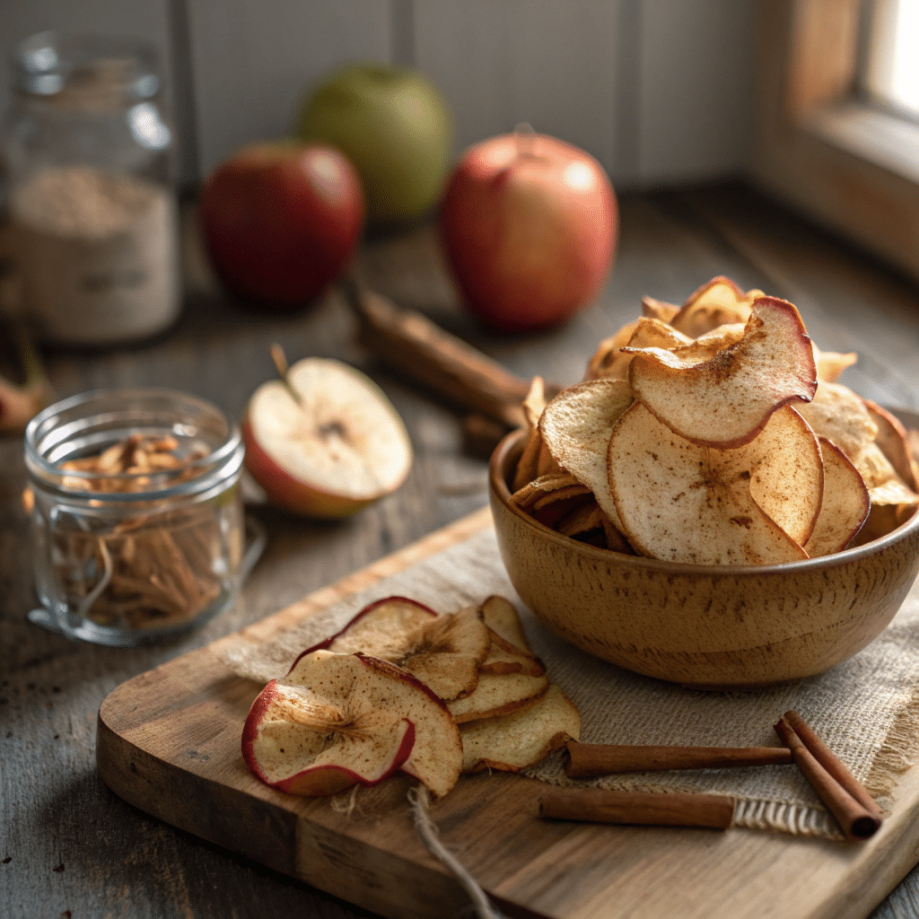 Baked Cinnamon Apple Chips Healthy Snack