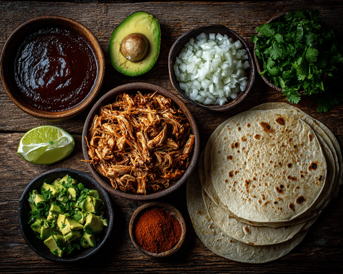 ingredients for BBQ jackfruit tacos