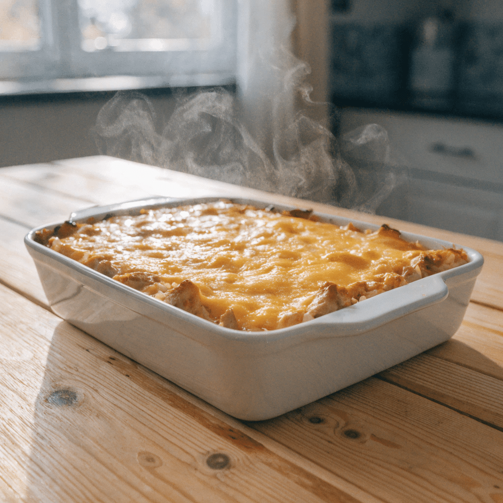 Protein Chicken Rice Casserole (High-Protein, Cozy & Weeknight-Easy)