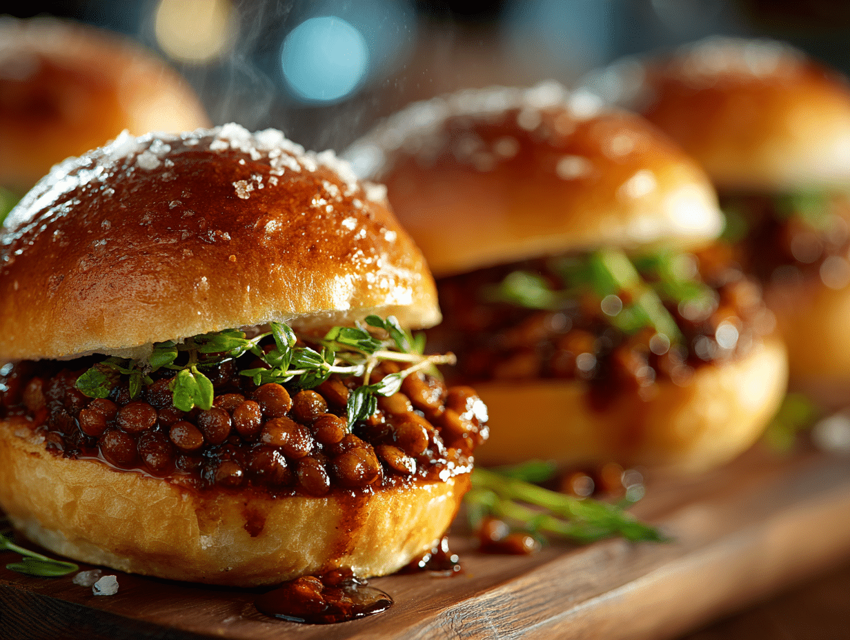 Mushroom Lentil Sloppy Joes Plant-Based Recipe