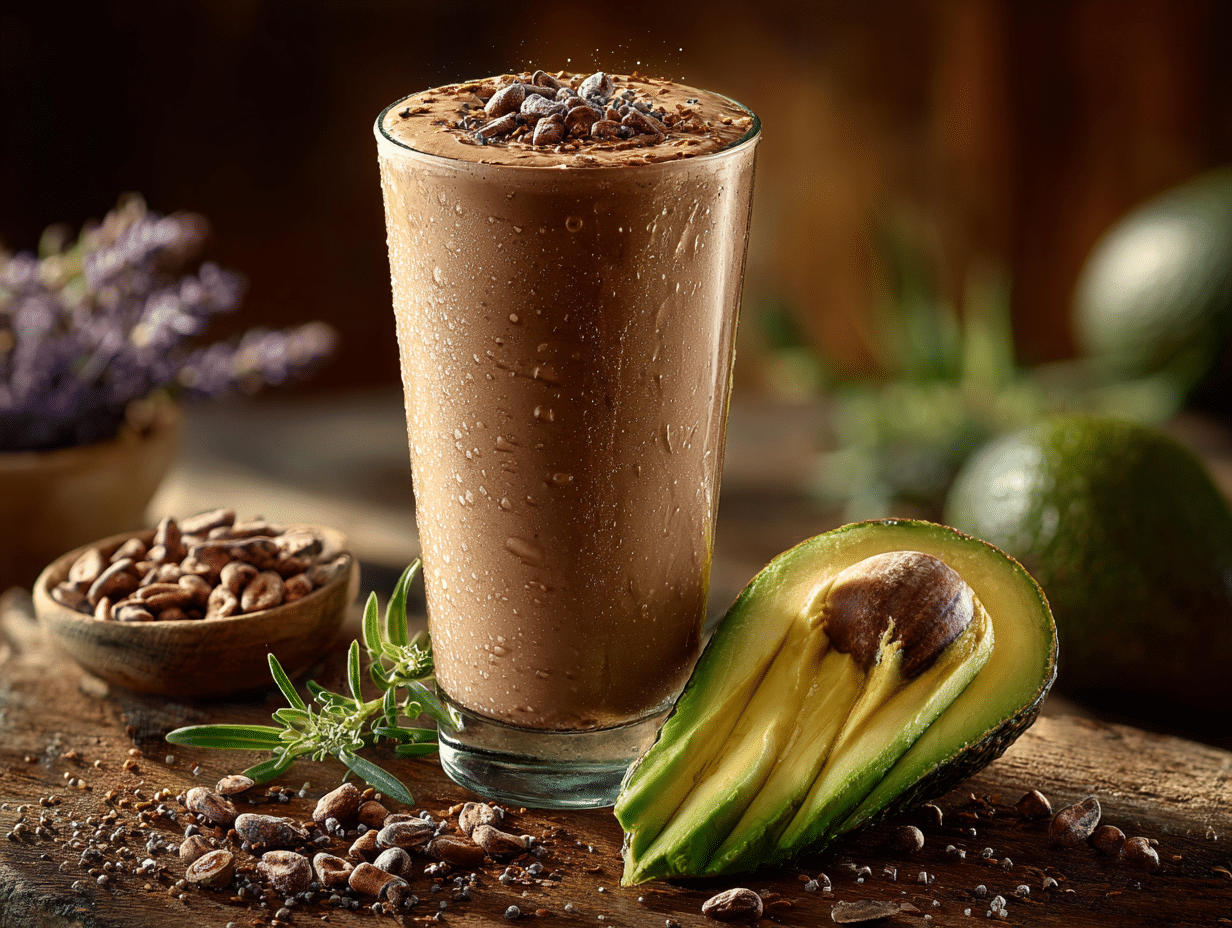 Cacao Avocado Smoothie Recipe | Healthy Chocolate Drink