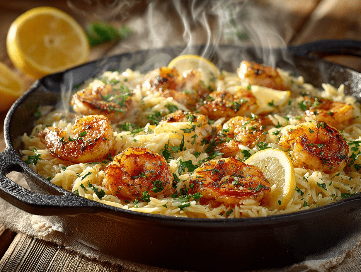 Lemony Shrimp Orzo Skillet (Bright, Cozy, One-Pan Magic)