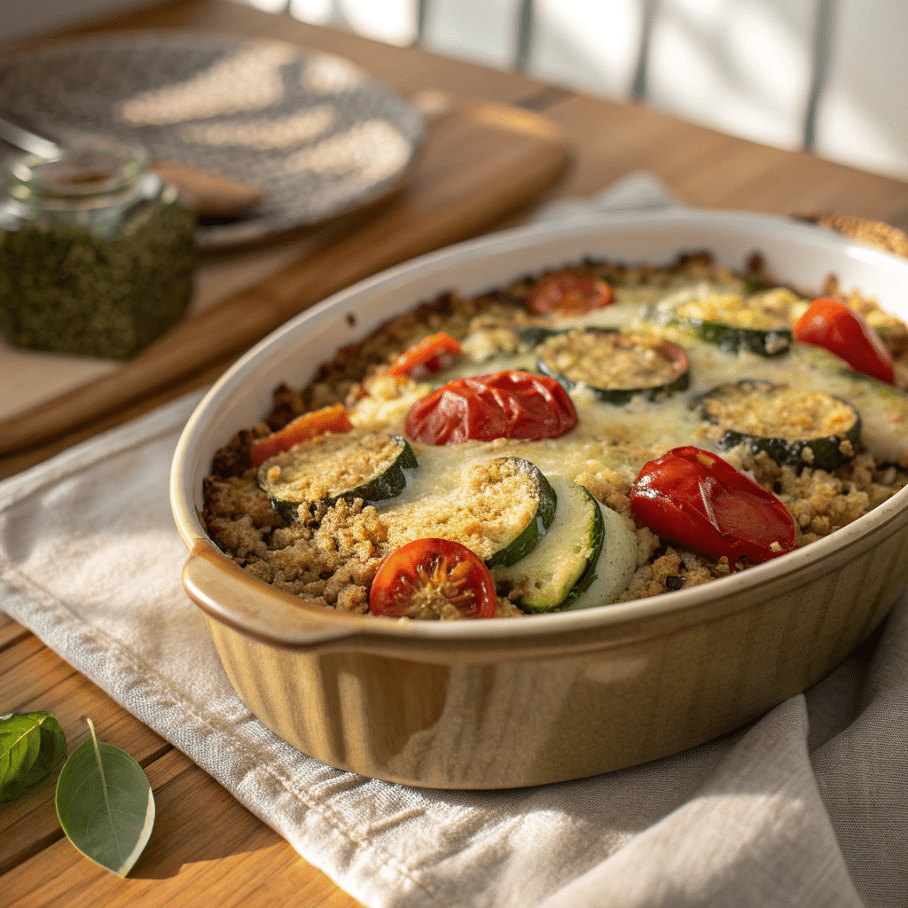 GF Pesto Quinoa Veggie Bake: A Healthy, Flavor-Packed Meal