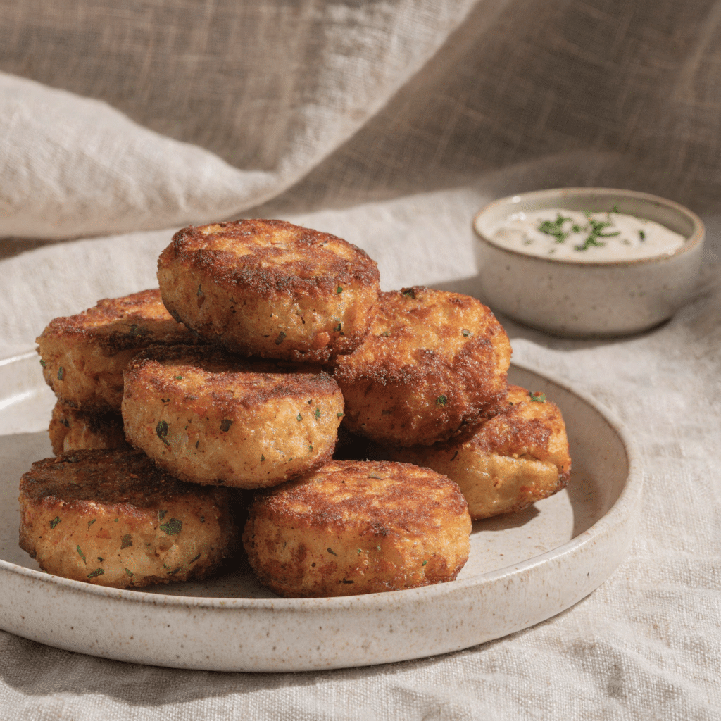 Air-Fried Chickpea Fritters: Crispy, Healthy, and Delicious