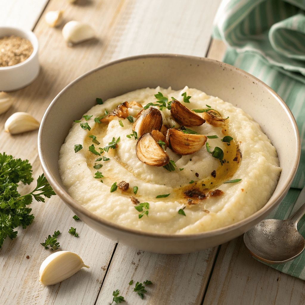 GF Creamy Garlic Mashed Cauliflower: A Low-Carb Twist on Comfort Food