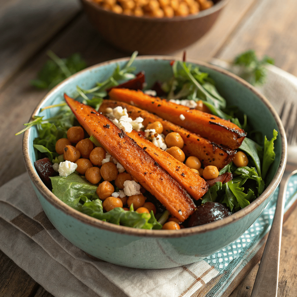 Roasted Carrot Chickpea Salad Bowl: A Crunchy, Flavor-Packed Power Bowl