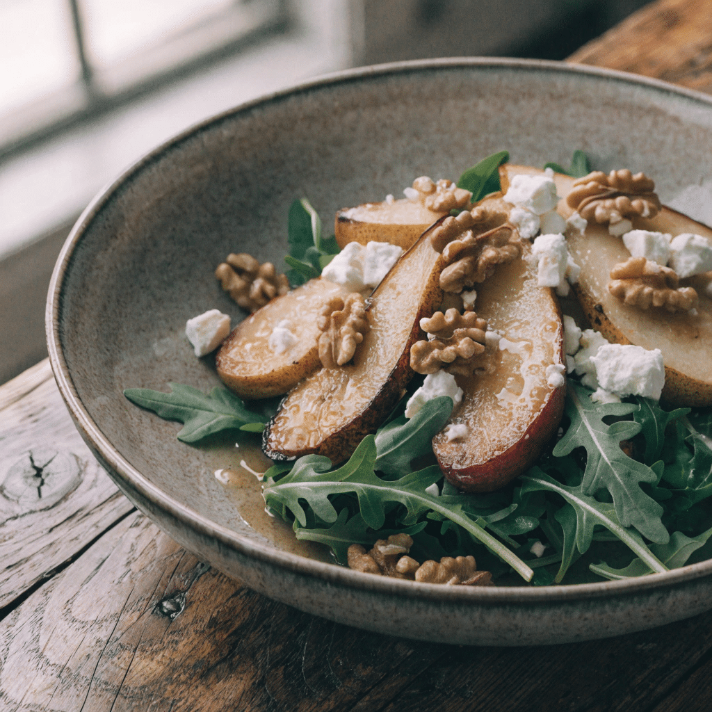 Roasted Pear Walnut Salad Bowl You’ll Want on Repeat