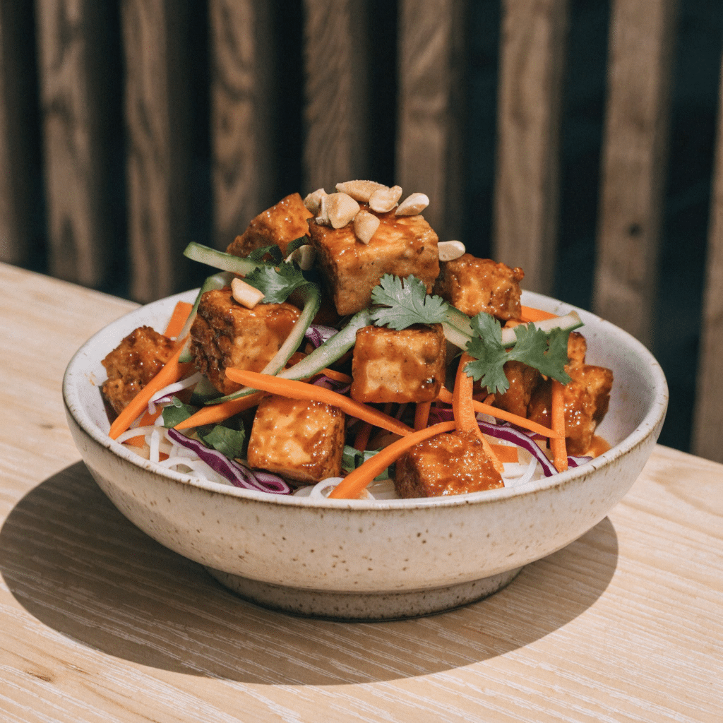 Sweet Chili Tofu Salad Bowl (Fresh, Saucy, and Seriously Satisfying)