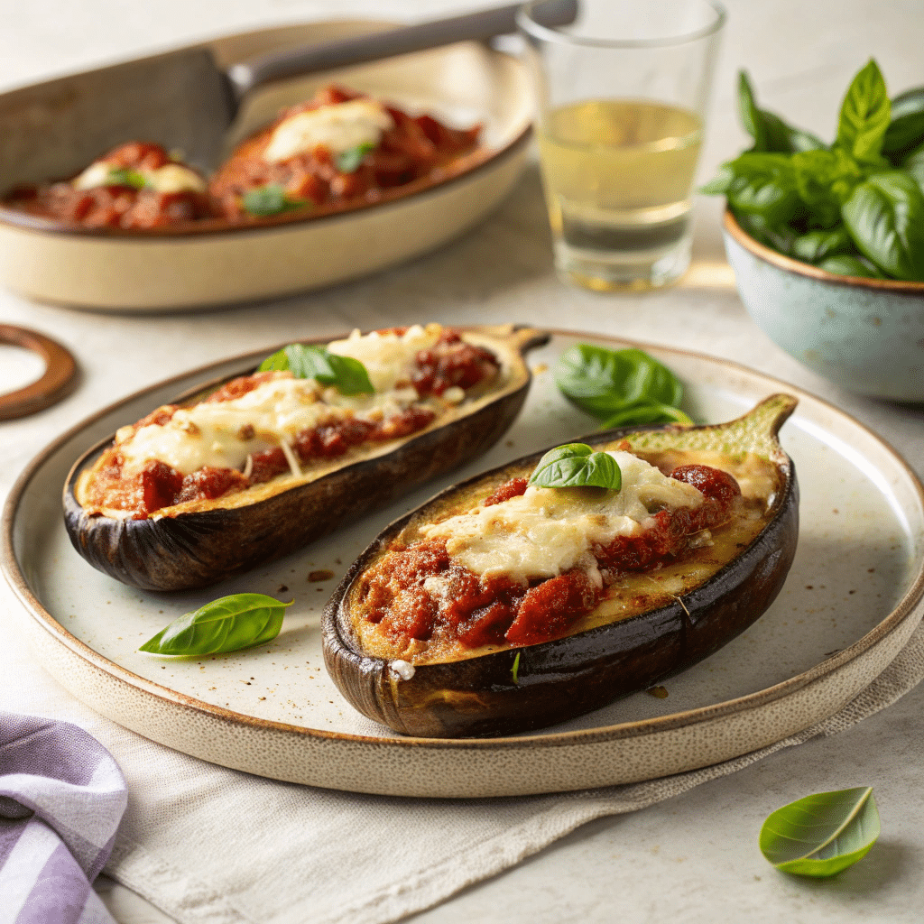 Keto Cheesy Eggplant Boats That Make Low-Carb Comfort Food Feel Effortless