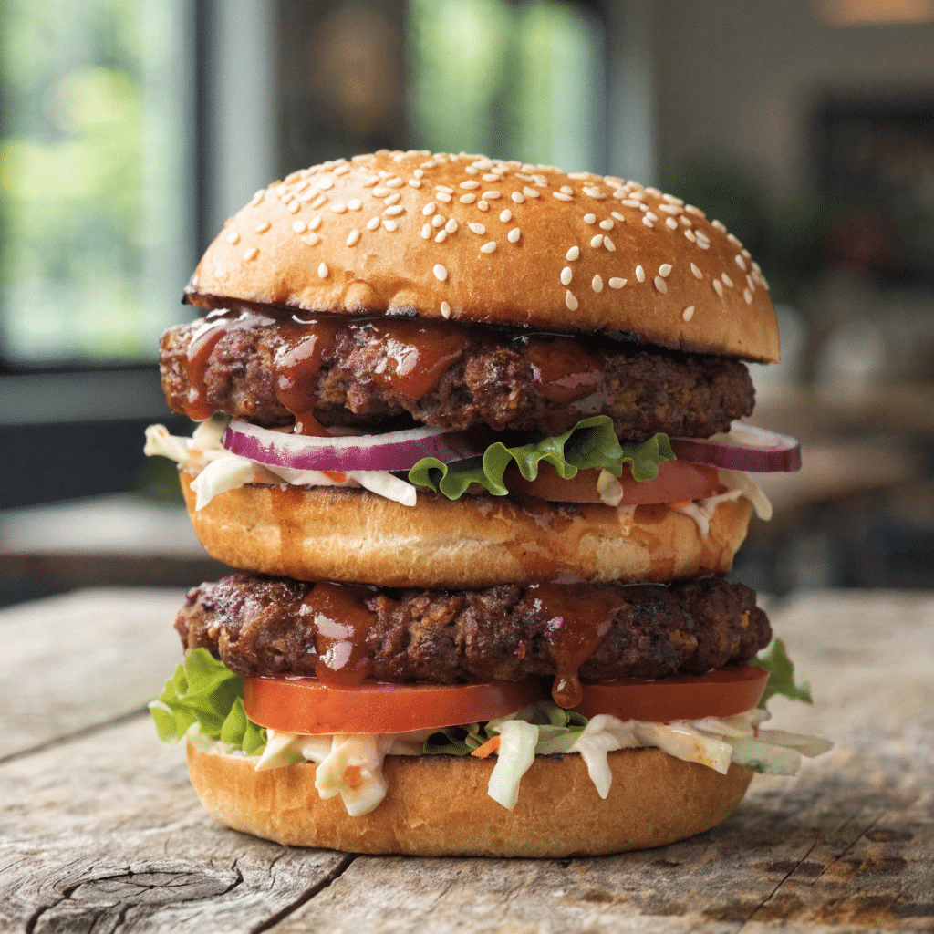 BBQ lentil burger patties