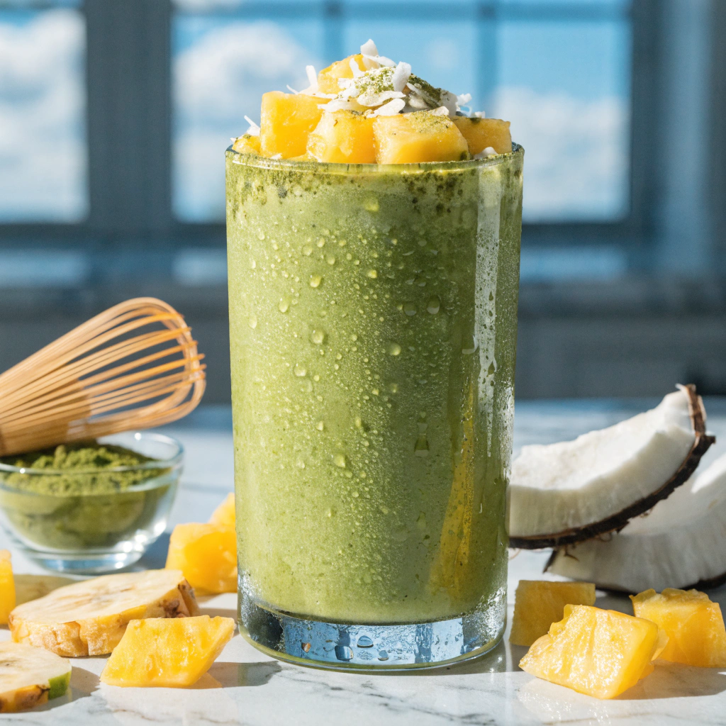 Pineapple Matcha Superfood Smoothie (Fresh, Tropical & Energizing)