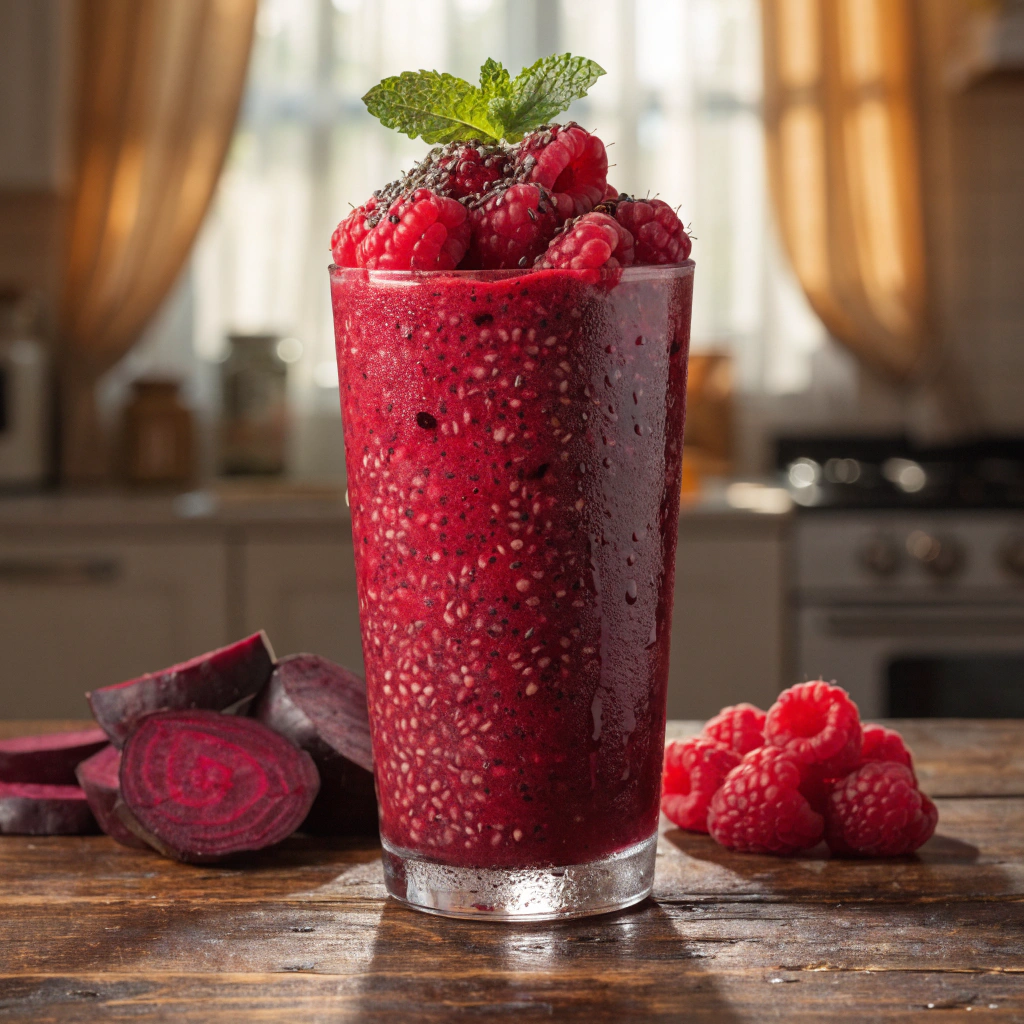 Raspberry Beet Chia Smoothie
