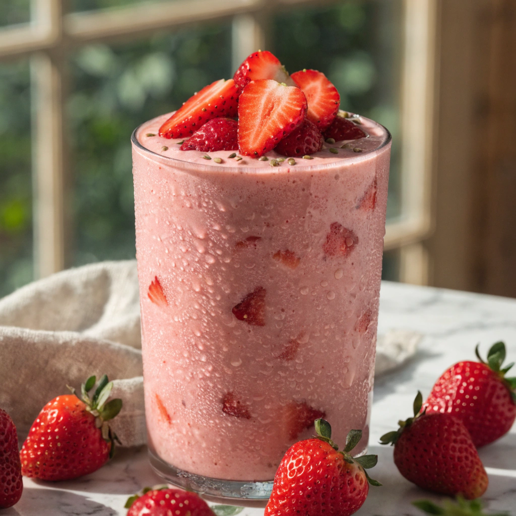 Strawberry Hemp Seed Smoothie (Creamy, Protein-Packed & Ready in 5 Minutes)