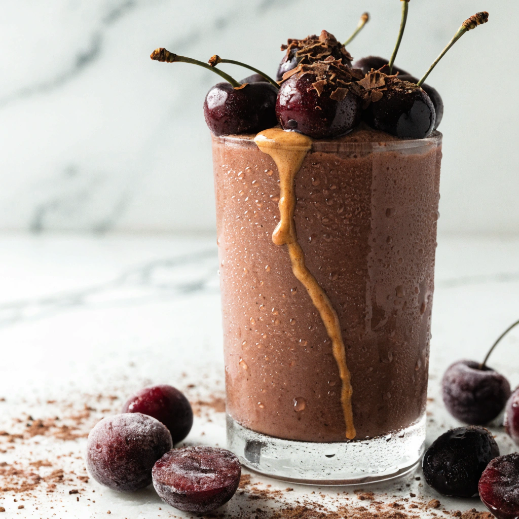 Cherry Almond Cacao Smoothie (Rich, Creamy & Satisfying)