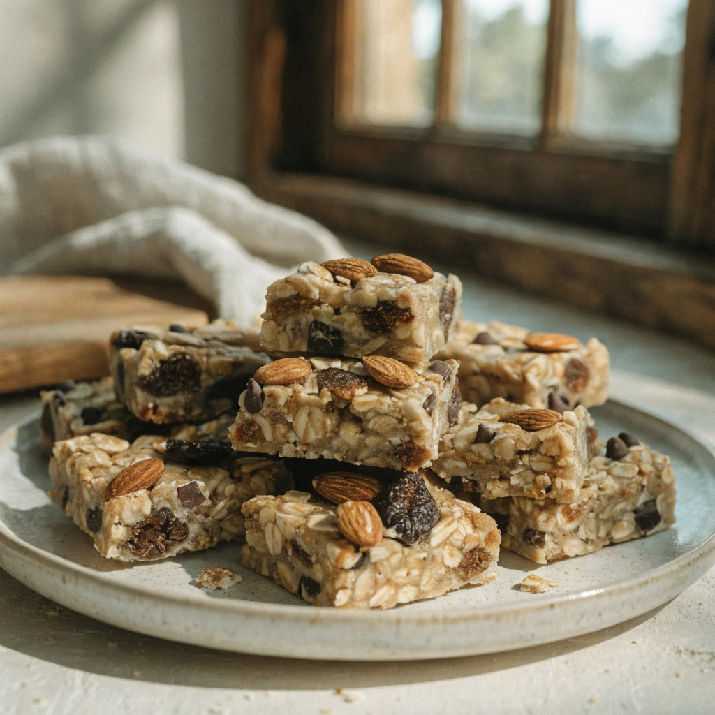 Almond Fig Energy Squares (Healthy, Chewy & Naturally Sweet)