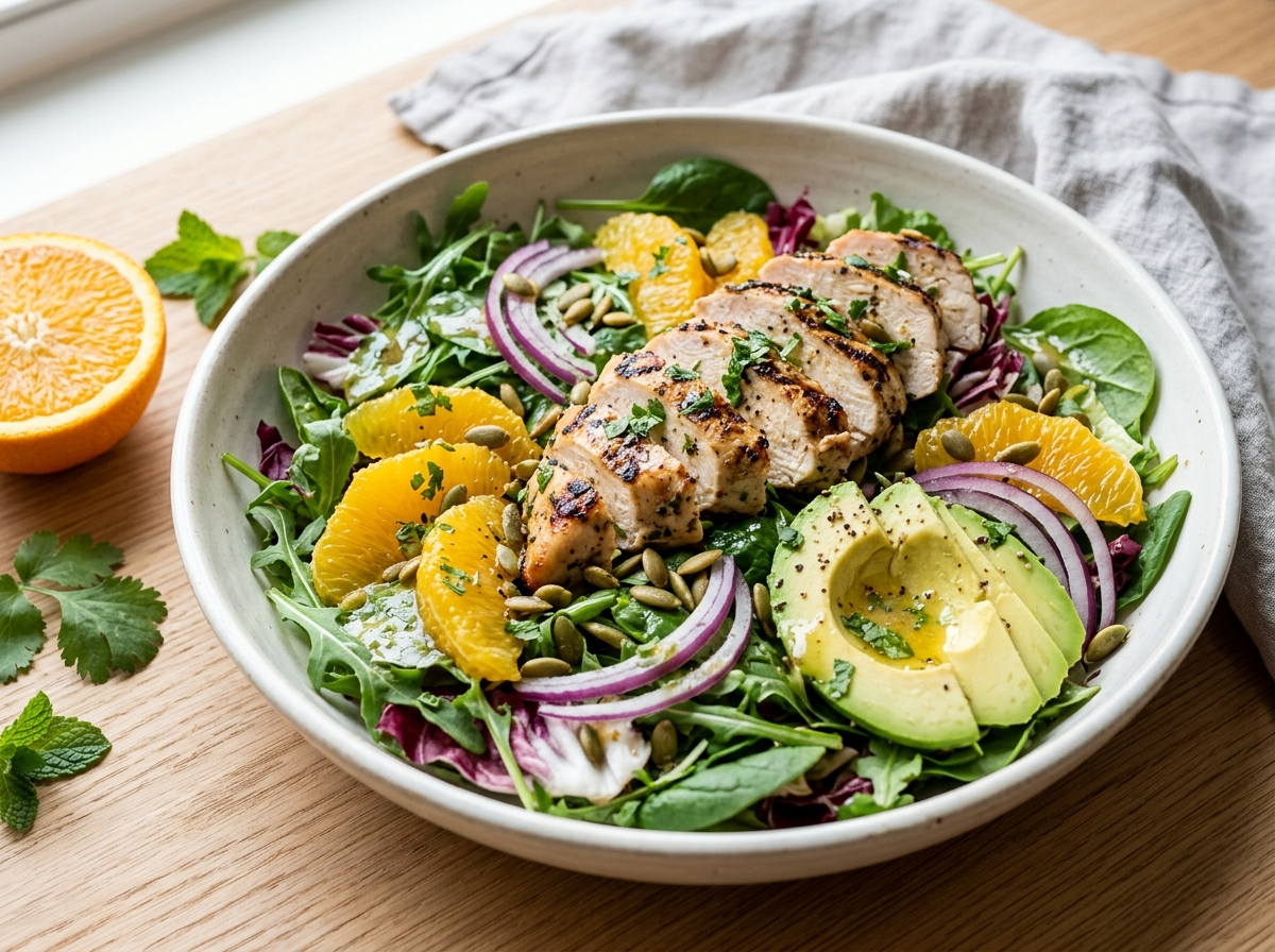 Herb Citrus Chicken Salad Bowl