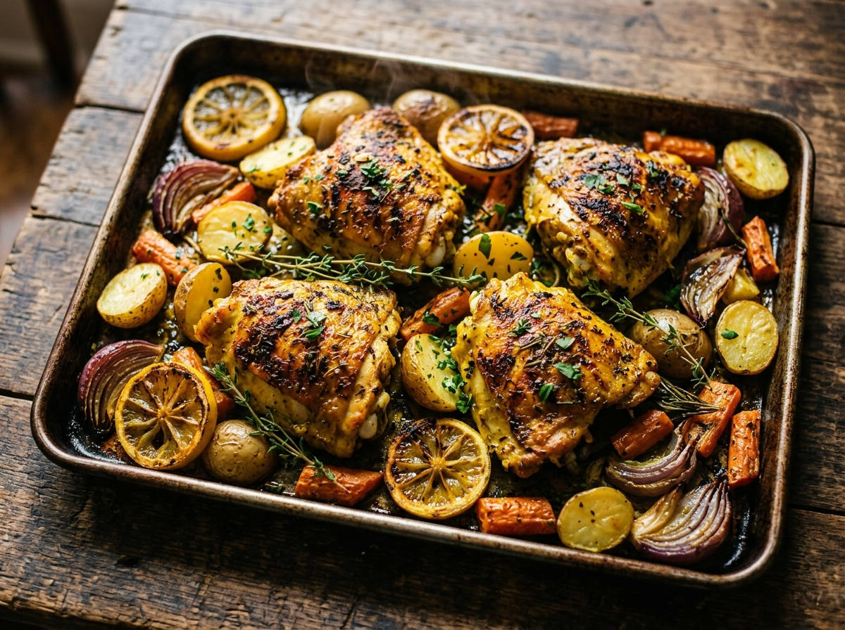 Turmeric Herb Chicken Traybake