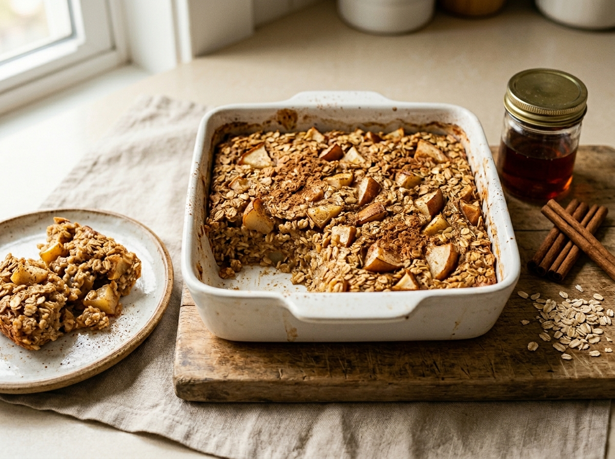Cinnamon Pear Oat Bake with Anti-Inflammatory Spices