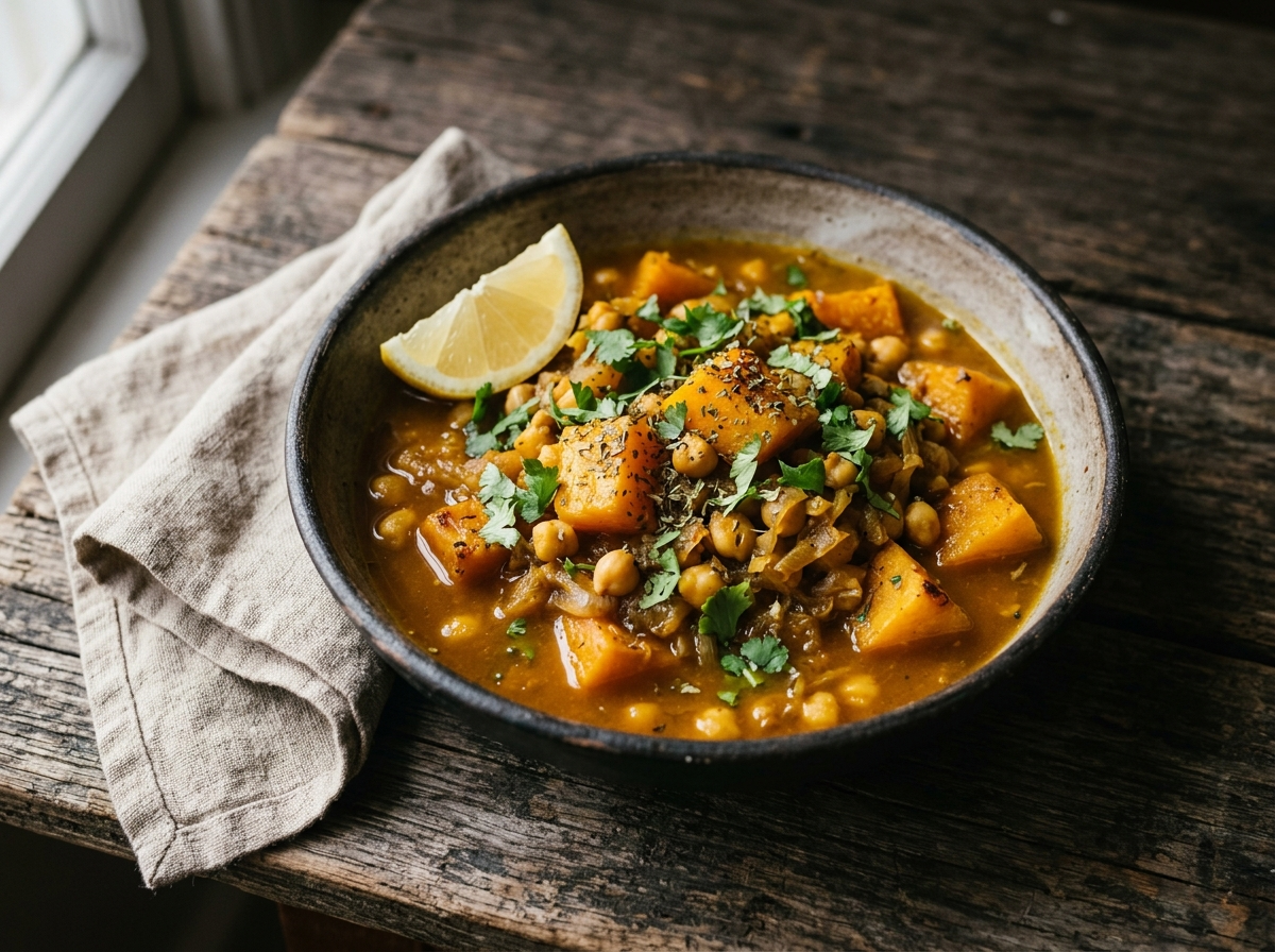 Spiced Pumpkin and Chickpea Tagine