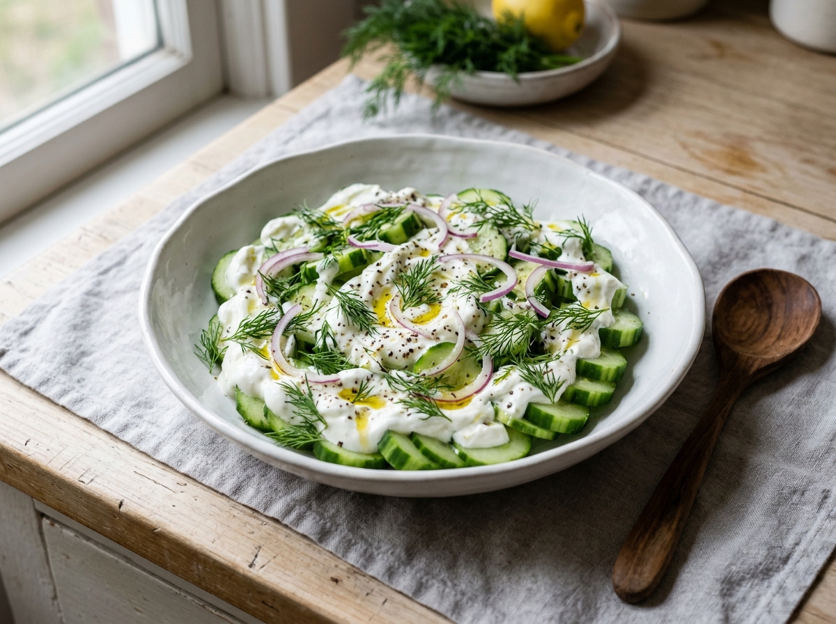 Cucumber Dill Greek Yogurt Salad Bowl